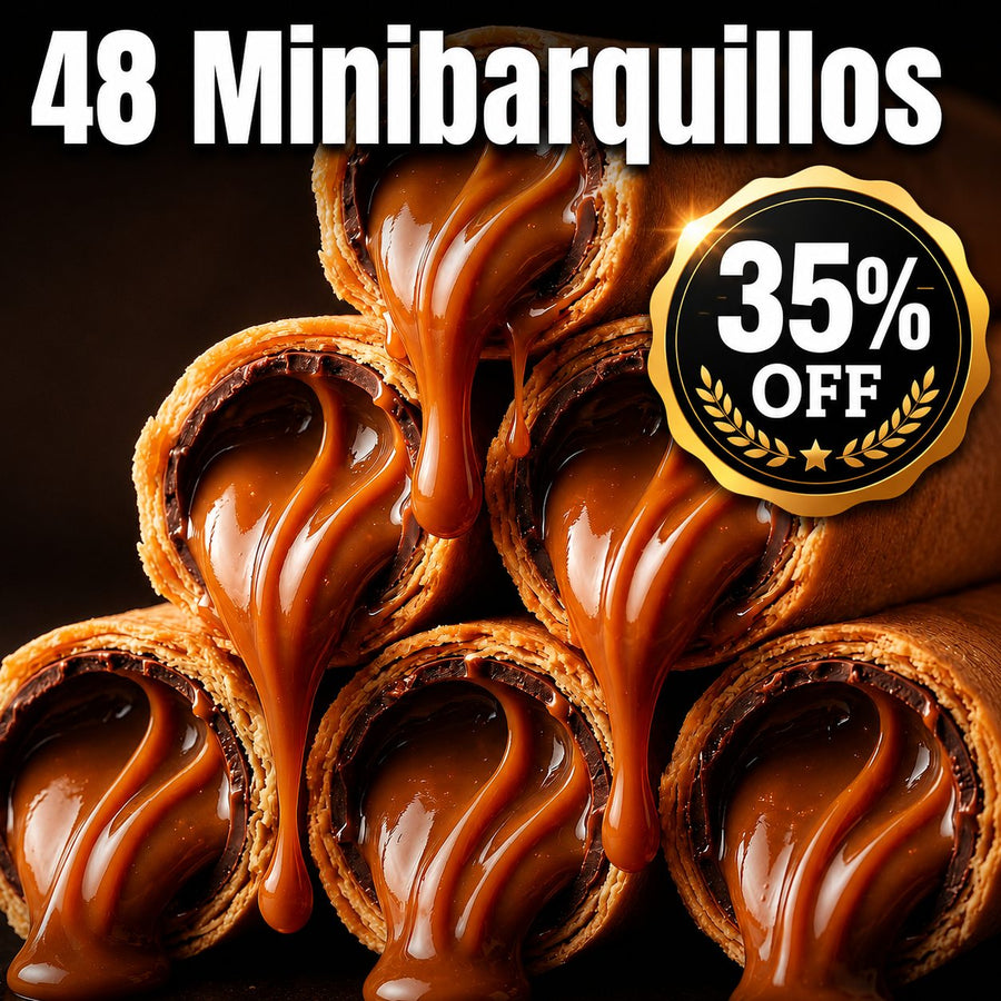 48 minibarquillos rellenos con manjar y envío gratis