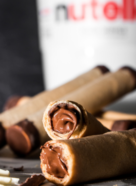 Barquillos de nutella